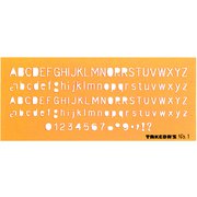 タケダテンプレート 英字定規 N0.1 29-1052