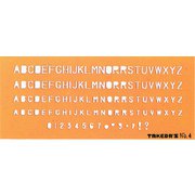タケダテンプレート 英字定規 N0.4 29-1055