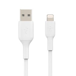BOOST↑CHARGE USB-A to ライトニング PVCケーブル 1m ホワイト CAA001BT1MWH