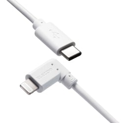 USB Type-C to Lightningケーブル L字コネクター MFI認証 PD（パワーデリバリー）対応 0.3m ホワイト MPA-CLL03WH