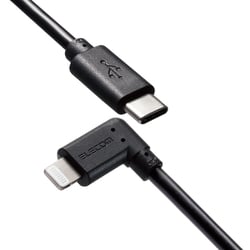 USB Type-C to Lightningケーブル L字コネクター MFI認証 PD（パワーデリバリー）対応 1.2m ブラック MPA-CLL12BK