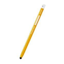 P-TPEN02SYL [三角型タッチペン 鉛筆型 細軸 超感度 イエロー]