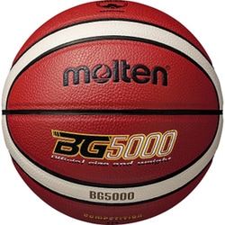 B5G5000 5号球 人工皮革 B5G5000 オレンジ×アイボリー 検定球 [バスケットボール]