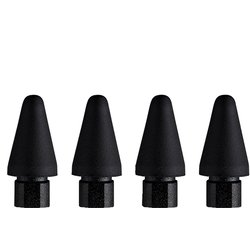 IFT03LB BK [Apple Pencil用 一体型シリコンカバー付きチップ 低摩擦 ブラック 4個入り]