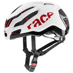 サイクルヘルメット race 9 ホワイト-レッド 53-57cm 安全規格 CEマーク