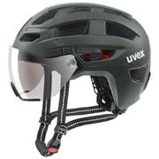 サイクルヘルメット finale visor フォレストマット 52-57cm 安全規格 CEマーク