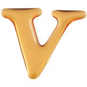 GU20-V [クリスタルメタル文字 v 20mm×1mm テープ付き]