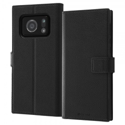 RT-AQR6TBC3/BB [AQUOS R6 用 耐衝撃 手帳型レザーケース TETRA ブラック]