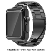 HU-AWAL2S44-BK [HUALIMEI Apple Watch メタルケース 44mm 2セットバンド （ステンレス＋シリコン） ブラック]