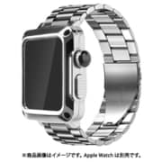 HU-AWAL2S44-SV [HUALIMEI Apple Watch メタルケース 44mm 2セットバンド （ステンレス＋シリコン） シルバー]