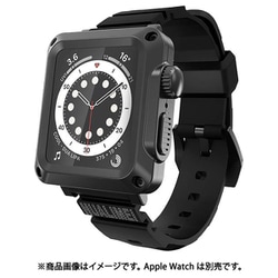 HU-AWALSL44-BK [HUALIMEI Apple Watch メタルケース 44mm シリコンバンドセット ブラック]
