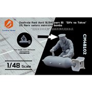 CDM48102 1/48 レジン製ミリタリーフィギュア 米海軍 航空武器整備員 爆弾落書き中 ドーリットル空襲 1942年4月18日 東京への贈り物 [組立式プラスチックモデル]