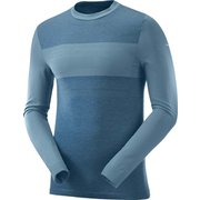SNTIAL WOOL LS TOP M LC1623100 MALLARD BLUE Sサイズ [アウトドア アンダーウェア メンズ]