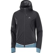 LIGHT SHELL JKT W LC1601100 BLACK/MALLARD BLUE XSサイズ [ランニングウェア ジャケット レディース]