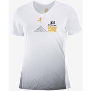 センス ティー SENSE TEE W LC1536800 WHITE/BLACK/AUTUMN BLAZE Lサイズ [ランニングウェア シャツ レディース]