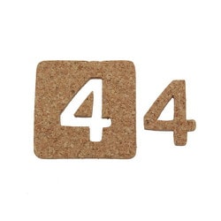 KB45-4 [コルク抜文字 4 45×3mm]