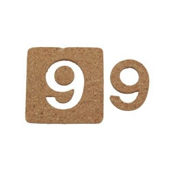 KB45-9 [コルク抜文字 9 45×3mm]