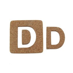 KB45-D [コルク抜文字 D 45×3mm]