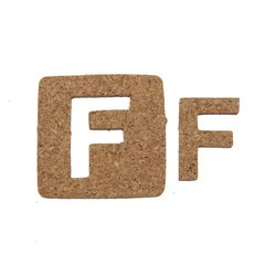 KB45-F [コルク抜文字 F 45×3mm]