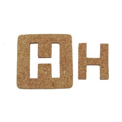 KB45-H [コルク抜文字 H 45×3mm]