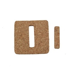 KB45-I [コルク抜文字 英I 45×3mm]