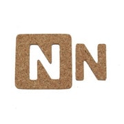 KB45-N [コルク抜文字 N 45×3mm]