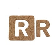 KB45-R [コルク抜文字 R 45×3mm]