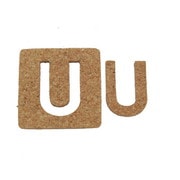 KB45-U [コルク抜文字 U 45×3mm]