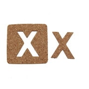 KB45-X [コルク抜文字 × 45×3mm]