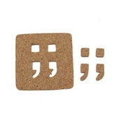 KB45-15 [コルク抜文字 ； ピリオドコンマ 45×3mm]