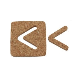KB45-ク [コルク抜文字 く 45×3mm]