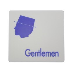 UP505-1 [プレート Gentlemen 100×100×2mm テープ付き]