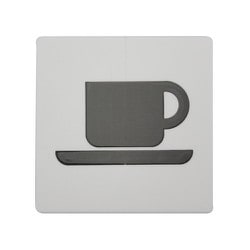 E510-21 [プレート 喫茶軽食 100×100×2mm テープ付き]