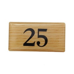 BJ25-25 [テーブルナンバー 25 チーク 20×40×2mm テープ付き]