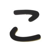 AB25B-コ [アクリル切文字 黒 こ 25×2mm テープ付き]