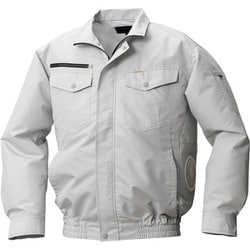 KU92030C06S3 [空調服 綿・ポリ混紡横ファン空調服ウェアのみシルバーL]