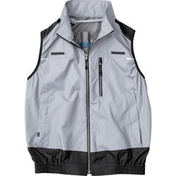 KU92120K30S3 [空調服 遮熱フルハーネス空調ベスト シルバー L]