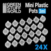 GSWD-10323 プラスチック製ミニポットセット 3ml×24個セット [プラモデル用工具]