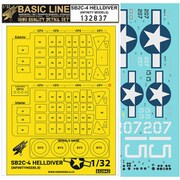 HGW132837 1/32 エアクラフト用 SB2C-4 デカールw/両面塗装マスクシール （インフィニティモデルズ用） [プラモデル用品]