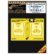 HGW632842 1/32 P-47D バブルトップ 両面塗装マスクシール （ハセガワ用） [プラモデル用品]