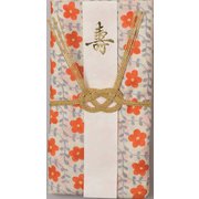 あずま袋金封 蔦花朱色 FIN-993TRD