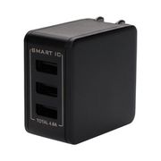 最大3台同時にかしこく充電 USB Type-A×3ポートAC充電器 OWL-ACU348AS-BK