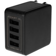最大4台同時にかしこく充電 USB Type-A×4ポートAC充電器 OWL-ACU448AS-BK