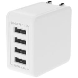 最大4台同時にかしこく充電 USB Type-A×4ポートAC充電器 OWL-ACU448AS-WH