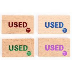 USEDマーカー 4枚入り 木製 [トレーディングカード用品]