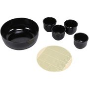 HB-5804 [風味処 そうめん鉢・猪口4個セット（PCすのこ付）]