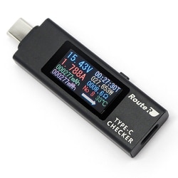 USB Type-C電圧・電流チェッカー （ケーブルレスモデル） RT-TC4VABK