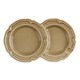 プレート 18cm ダブル ファムプレート Fam Plate 皿 食器 洋食器 陶器 日本製 ゴールドベージュ FAM-PW-GB