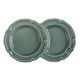 プレート 18cm ダブル ファムプレート Fam Plate 皿 食器 洋食器 陶器 日本製 ベルベットグリーン FAM-PW-VG