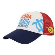 BTG CAP CP006 NV/RD [ゴルフキャップ ALOHA ON THE BEACHメッシュキャップ 57～59cm ネイビー/レッド]